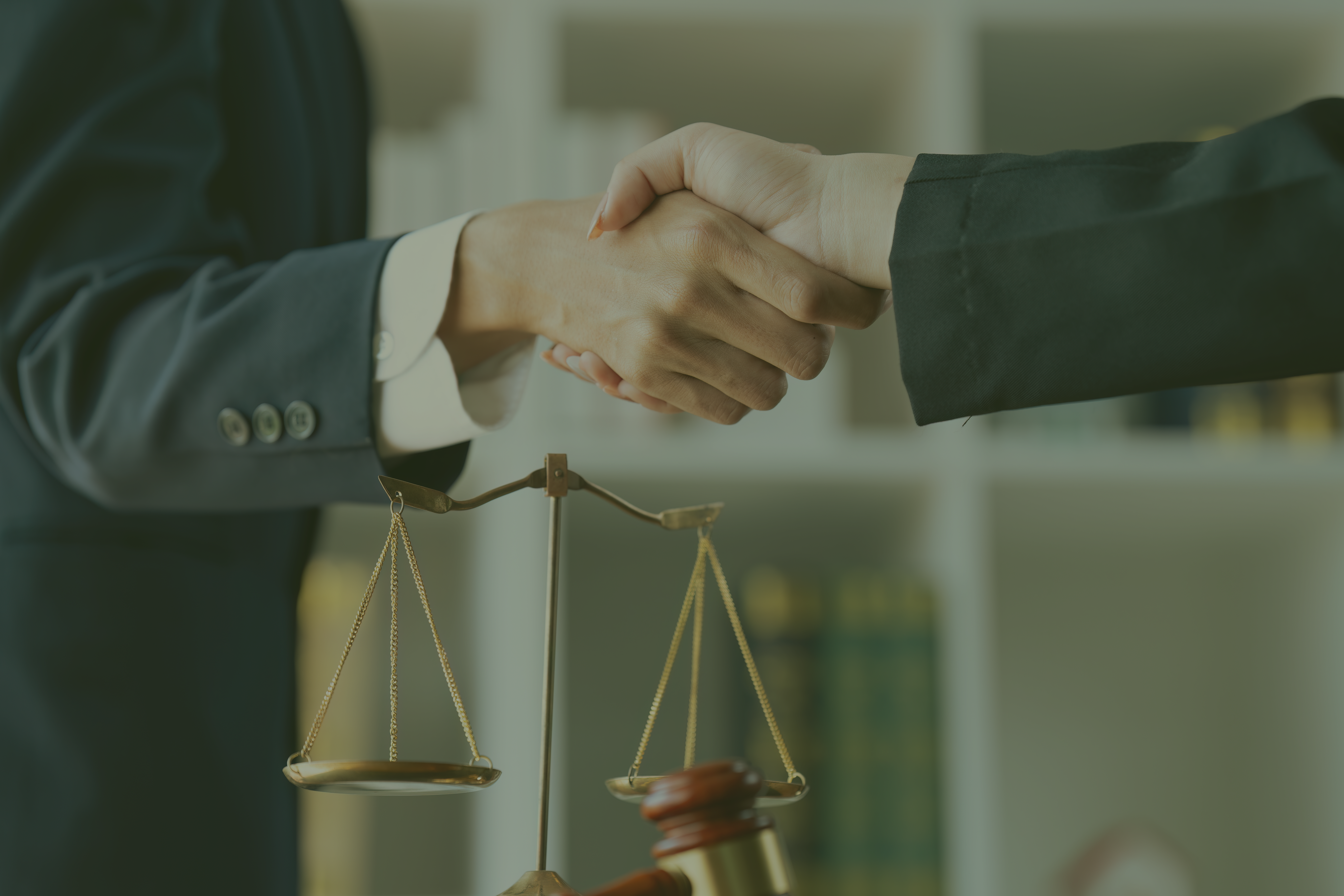 Attorney providing consultation in conference room